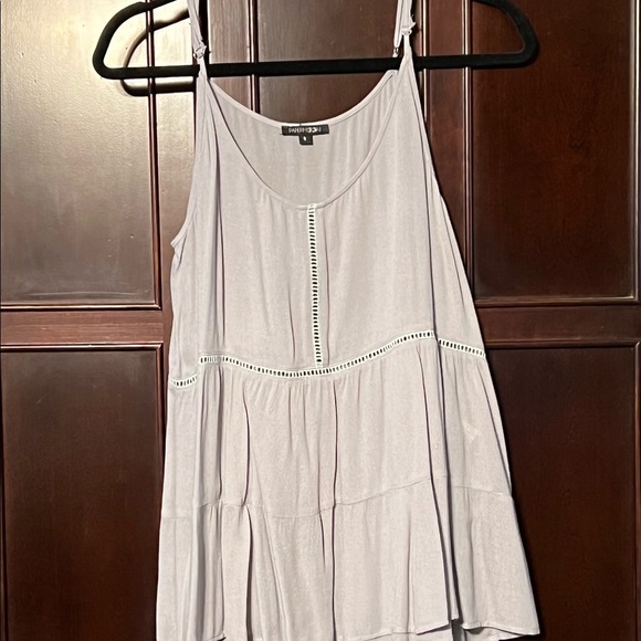 Papermoon Spaghetti Strap Tank Top - Color Gray/Blue Size - Small - Picture 4 of 5